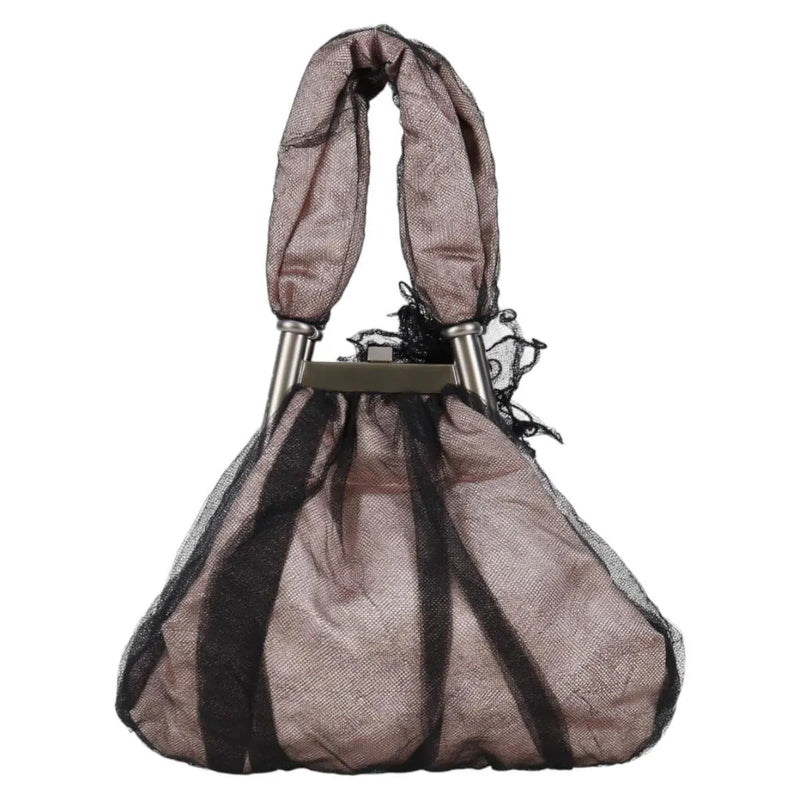 Chanel Drawstring Bucket Chevron Patchwork Canvas Pink Nylon Bag
