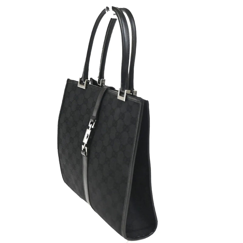 Gucci Jackie Tote Gg Canvas Black Bag