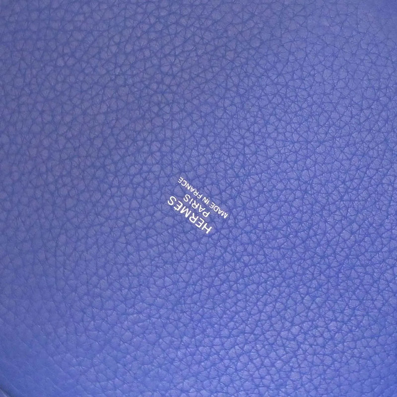 Hermes Picotin Lock Clemence Blue Leather Bag