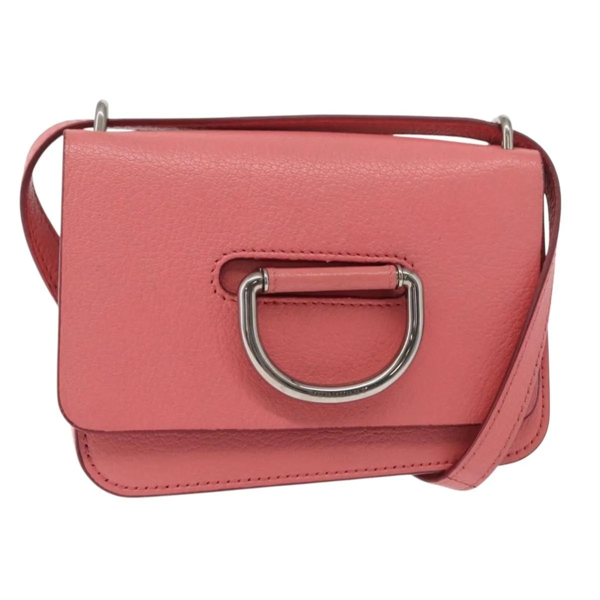 Burberry D-Ring Shoulder Leather Pink Bag