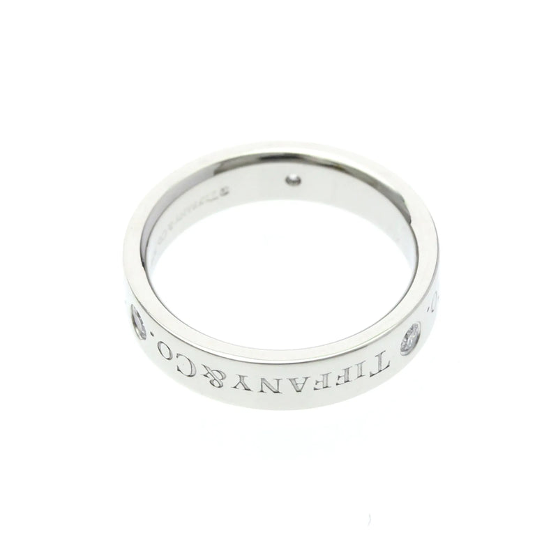 Tiffany & Co. Classic Wedding Band 3 Diamonds Platinum And Silver Jewelry