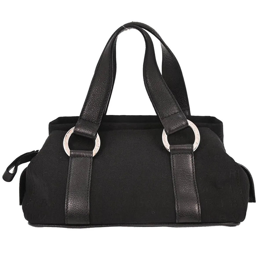 Bvlgari Logomania Canvas Black Bag