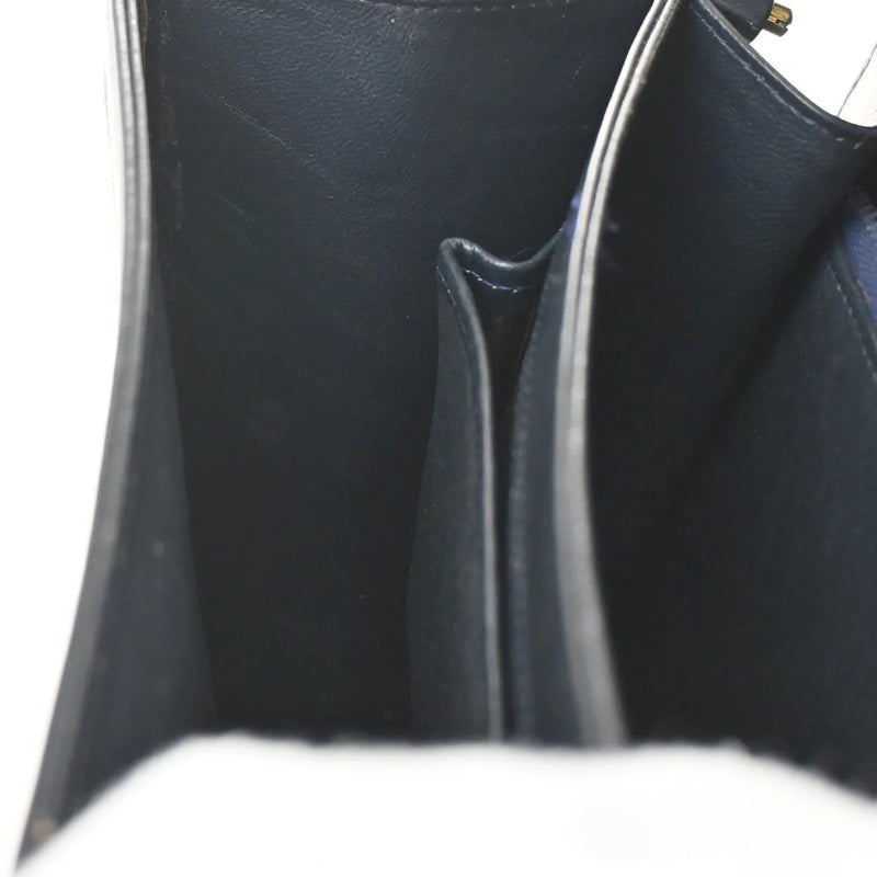 Celine Horse Carriage Canvas And Leather Navy Bag