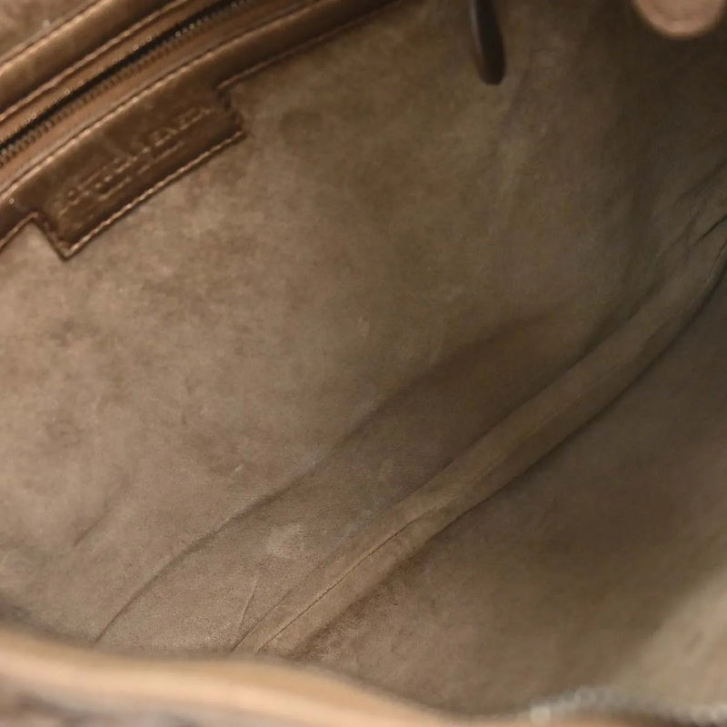 Bottega Veneta Intrecciato Leather Metallic Bag