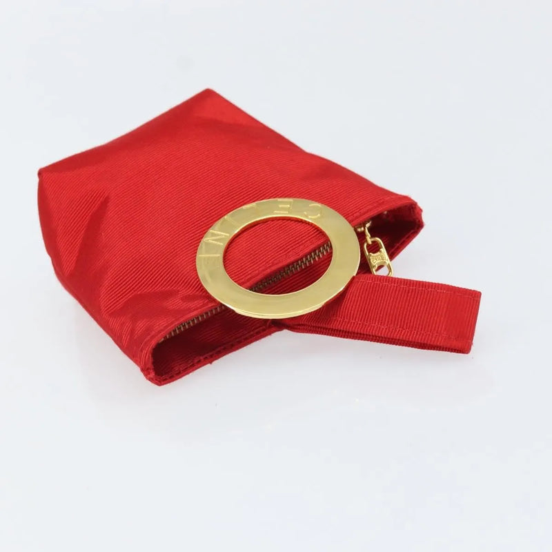 Celine Circle Logo Nylon Red Bag