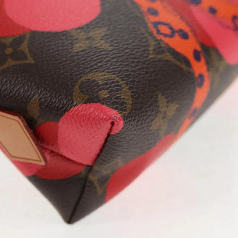 Louis Vuitton Cosmetic Limited Edition Monogram Jungle Dots Brown Canvas Bag