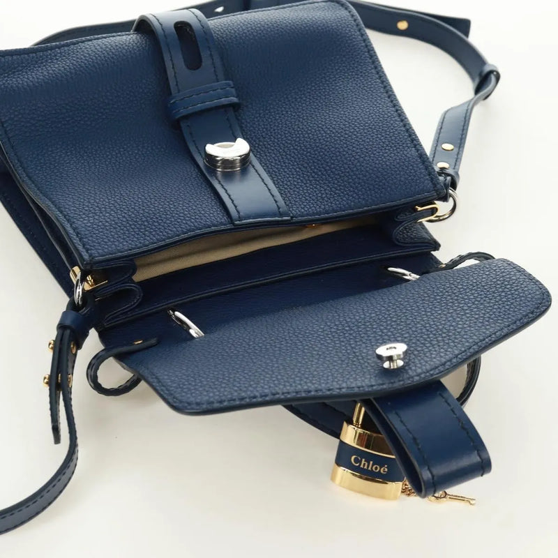 Chloe Aby Day Leather Blue Bag