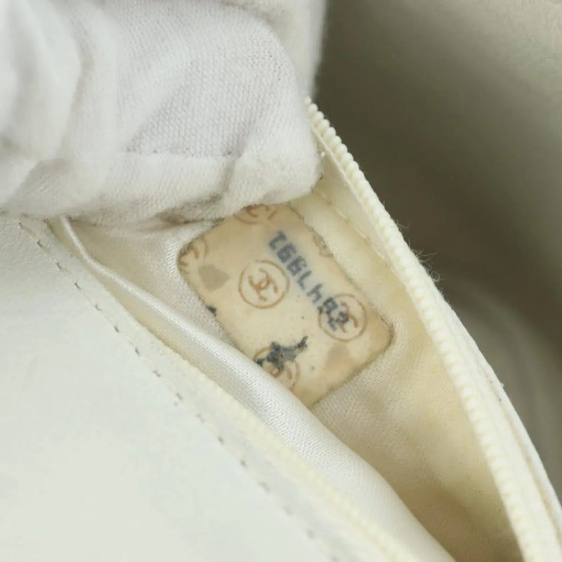 Chanel Vintage Gripoix Flap Leather White Bag