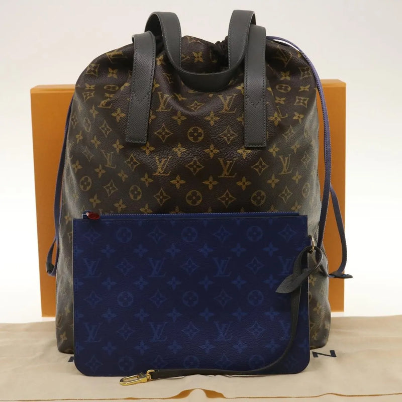 Louis Vuitton Cabas Light Drawstring Monogram Split Canvas Brown Bag