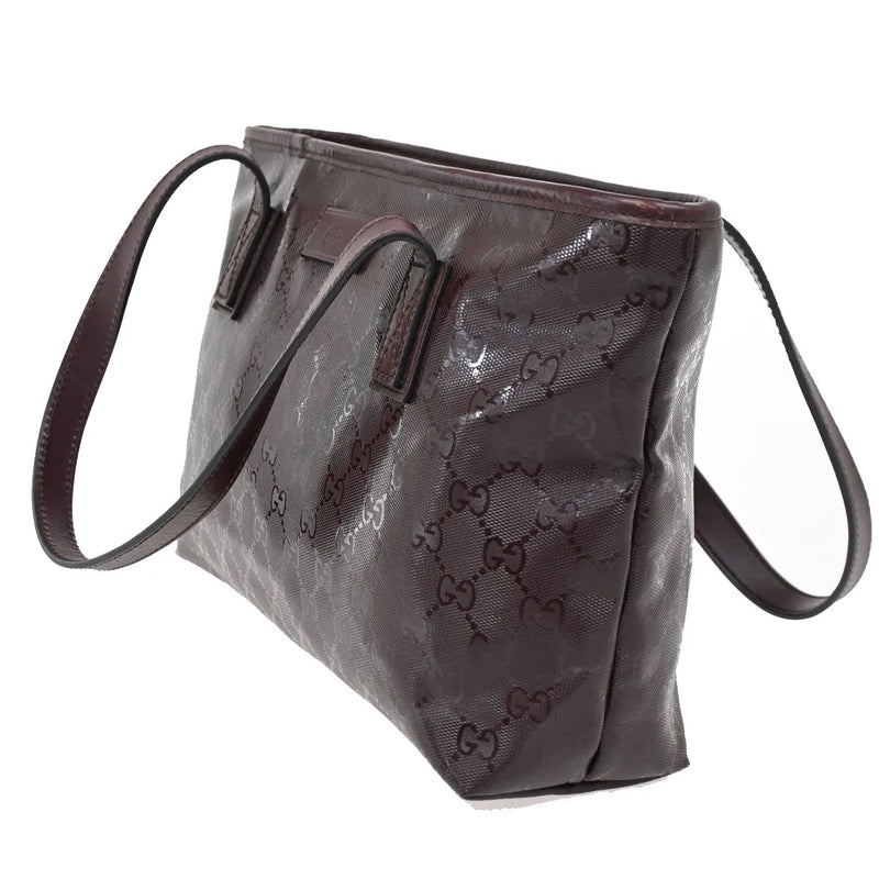 Gucci Plus Tote Gg Imprime Burgundy Pvc Bag