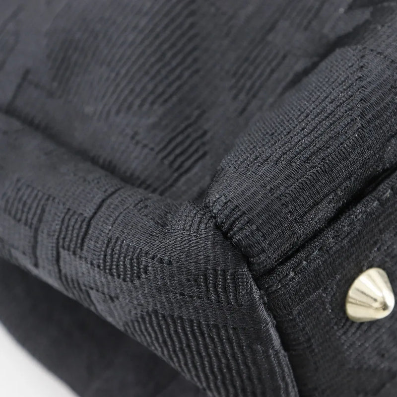 Christian Dior Lady Cannage Matelassé Black Canvas Bag