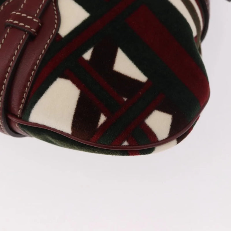 Gucci Vintage Jackie Shoulder Canvas And Leather Green Bag