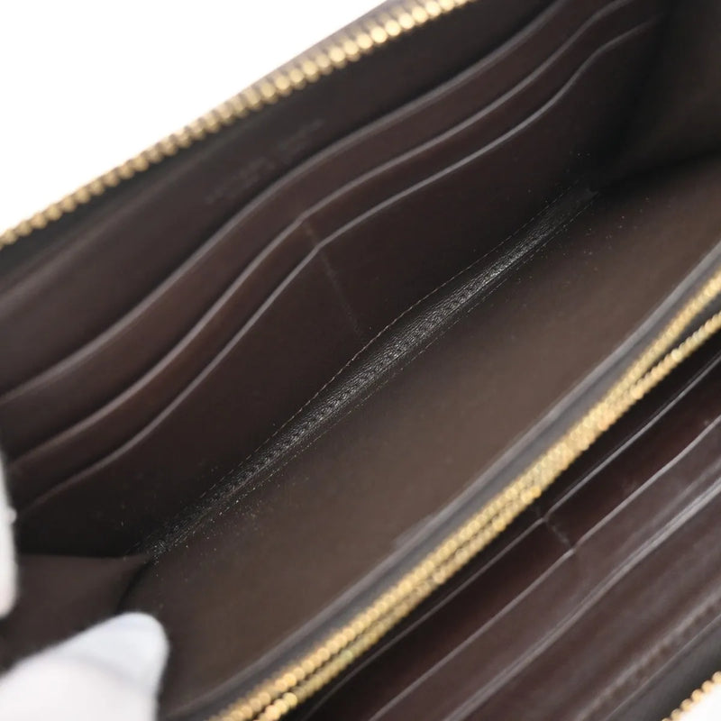 Bottega Veneta Intrecciato Long Zip Leather Brown Accessory