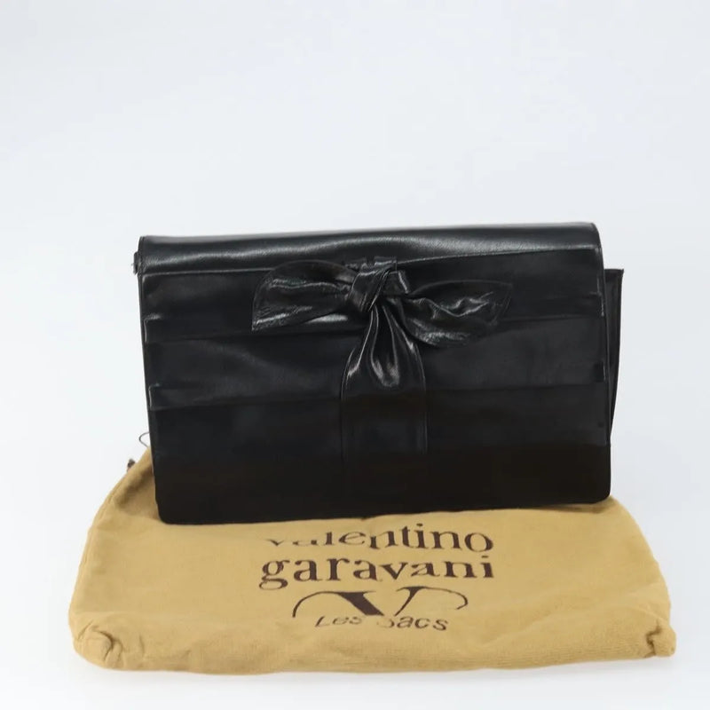 Valentino Garavani Bow Leather Black Bag