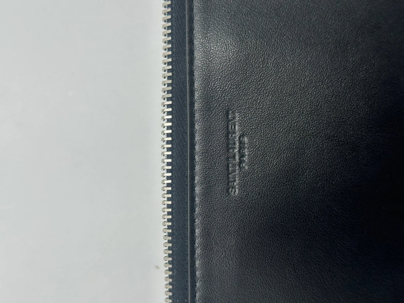 Saint Laurent Zip Leather Black Bag
