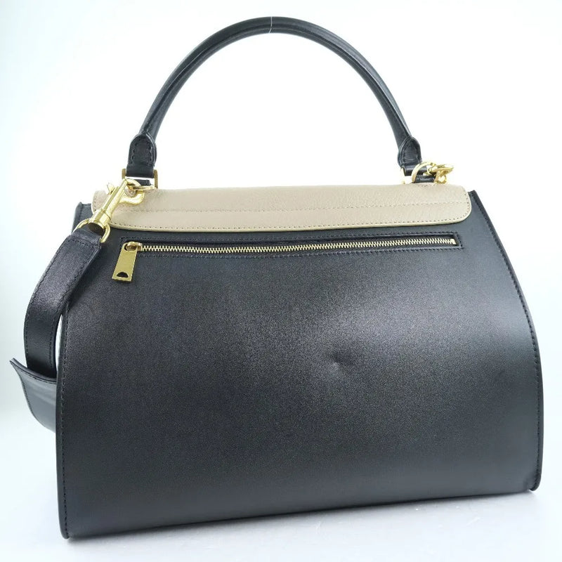 Celine Trapeze Leather With Suede Black Bag
