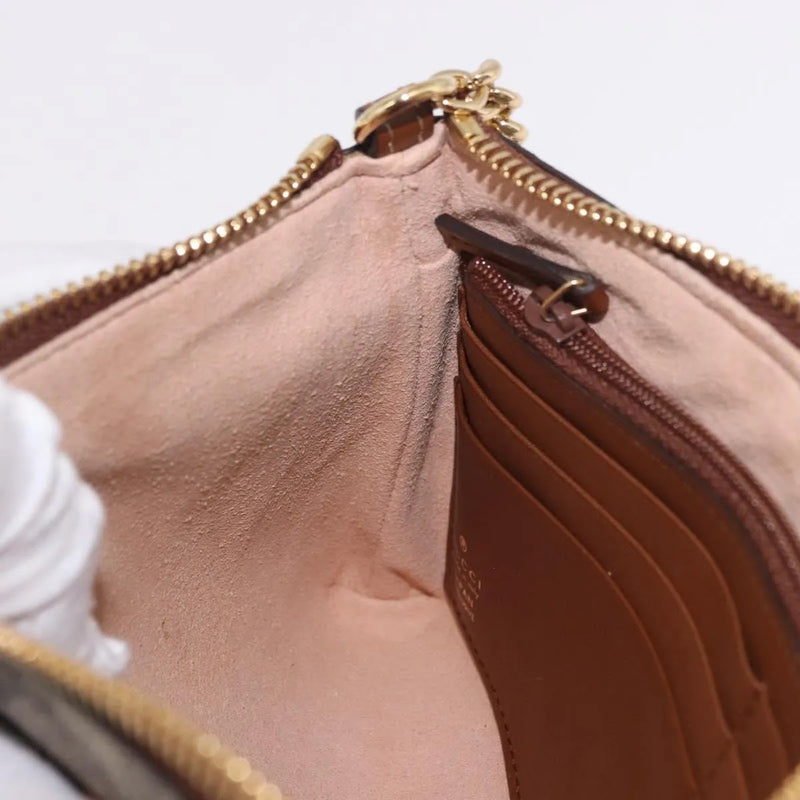 Gucci Pochette Gg Canvas Beige Pvc Bag