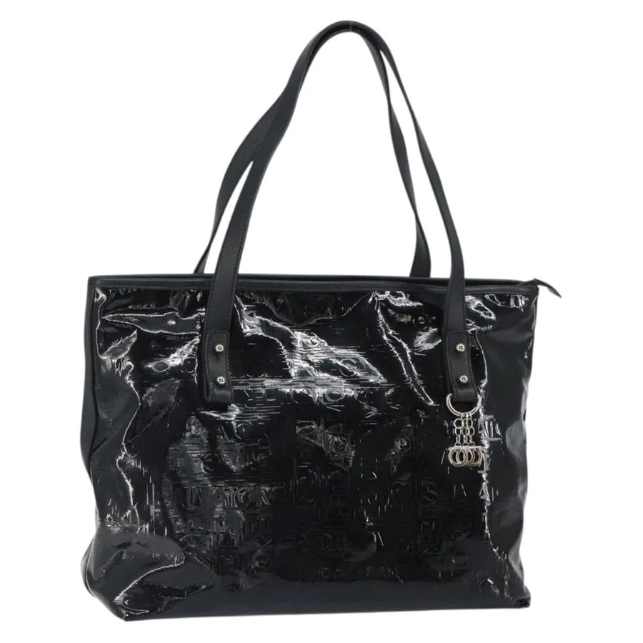 Salvatore Ferragamo Gancini Tote Patent Leather Black Patent_leather Bag