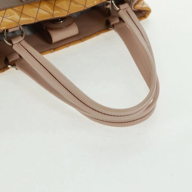 Salvatore Ferragamo Vala Patent Leather Yellow Patent_leather Bag