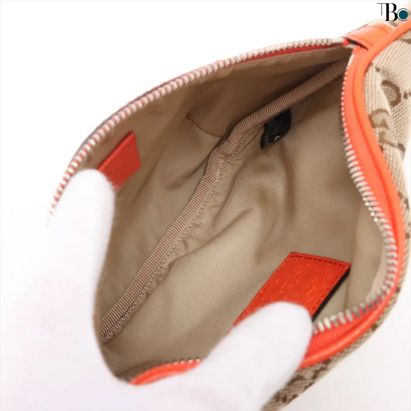 Gucci Ophidia Zip Belt Gg Velvet Beige Canvas Bag