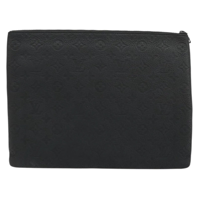 Louis Vuitton Lv Friends A4 Printed Monogram Taurillon Leather Black Canvas Bag
