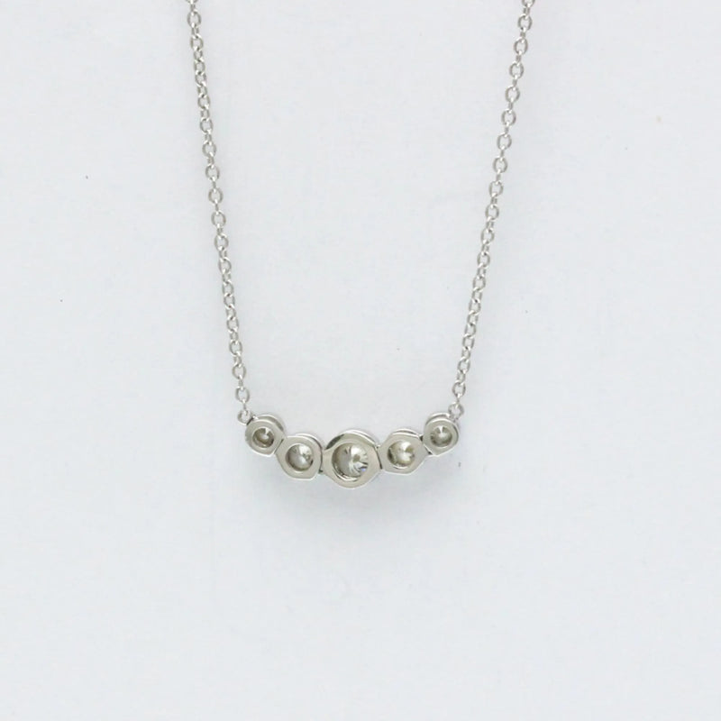 Tiffany & Co. Jazz Graduated Pendant Platinum And Diamonds Silver Jewelry