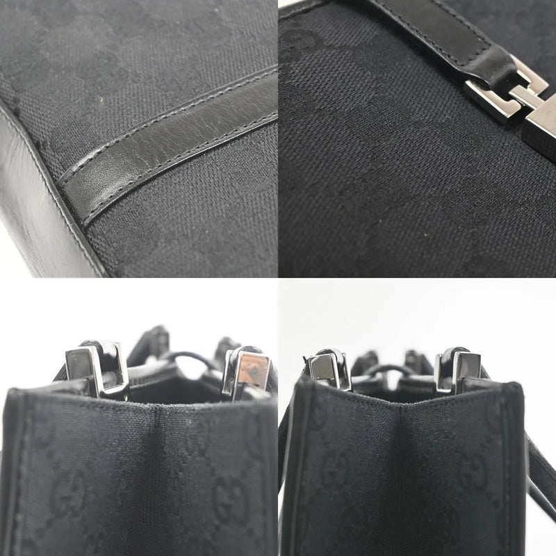 Gucci Jackie Tote Gg Canvas Black Bag