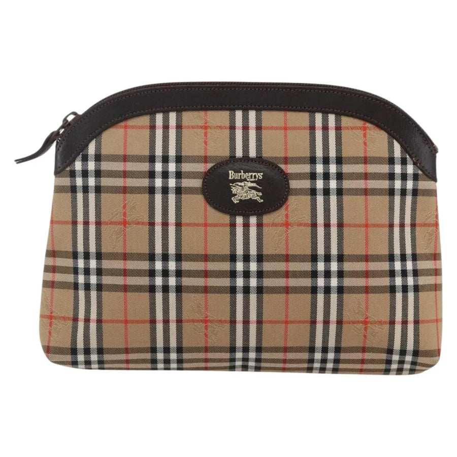 Burberry Nova Check Pochette Canvas Beige Bag