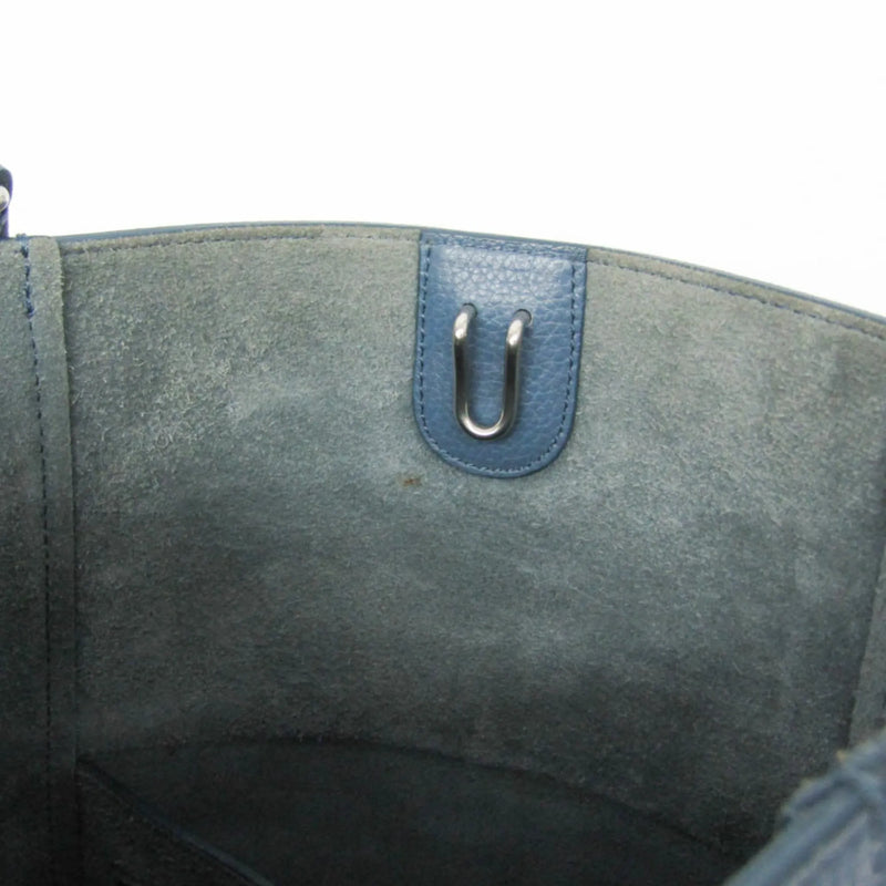 Celine Sangle Seau Calfskin Blue Leather Bag