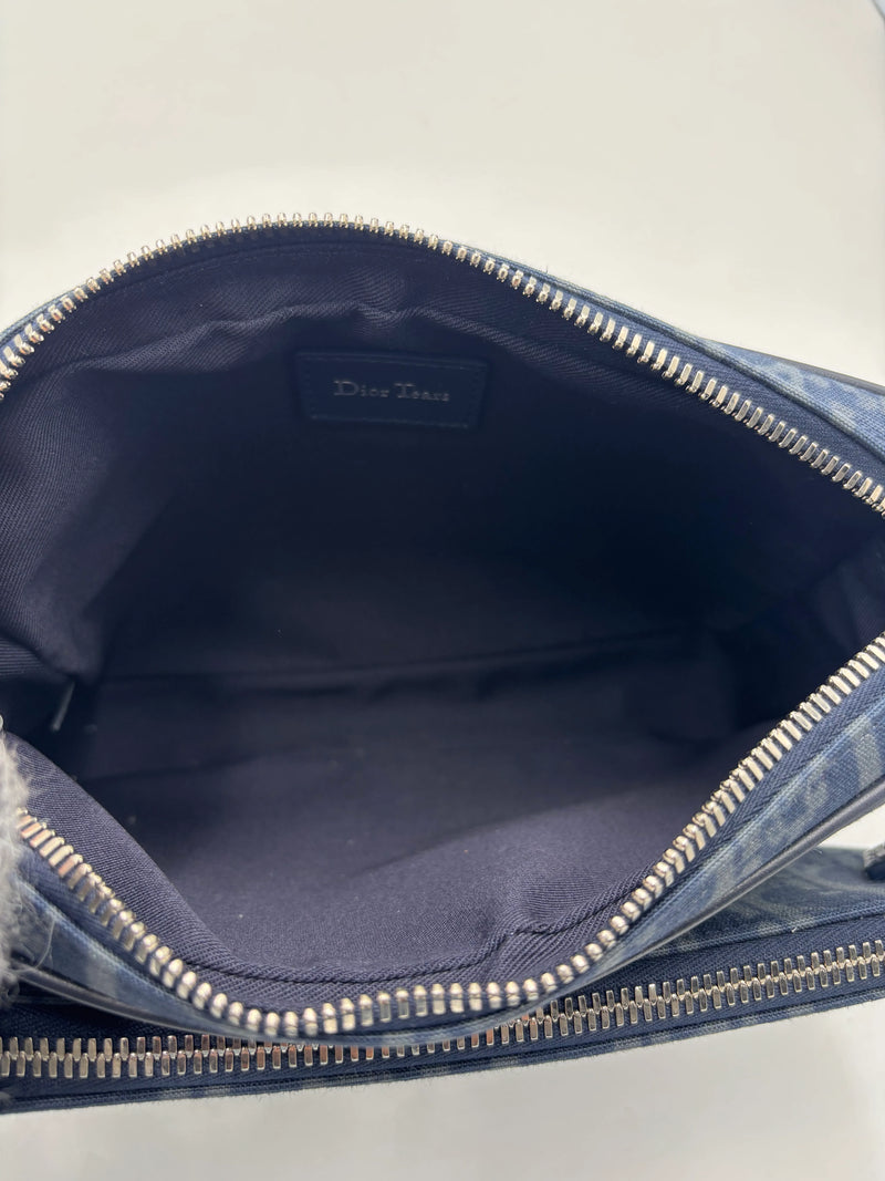 Christian Dior Saddle Tripple Oblique Canvas Black Bag