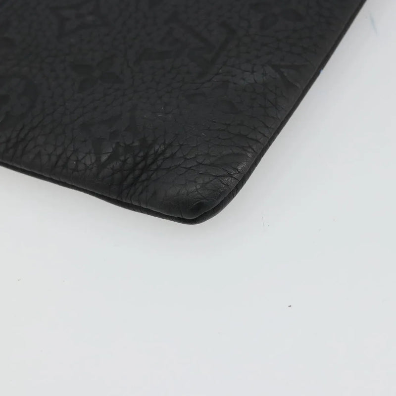 Louis Vuitton Lv Friends A4 Printed Monogram Taurillon Leather Black Canvas Bag