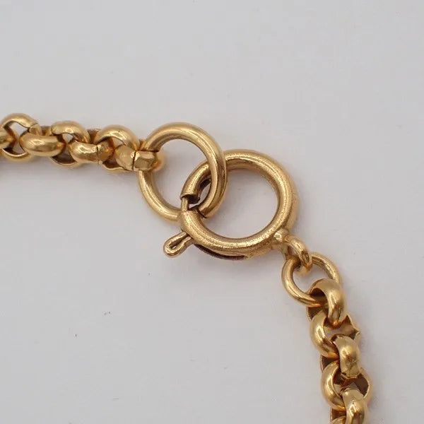Chanel Vintage Cc Heart Pendant Long Metal Gold Gold_plated Jewelry