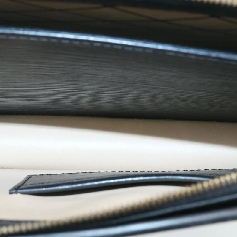 Louis Vuitton Trunk Clutch Epi Leather Black Bag
