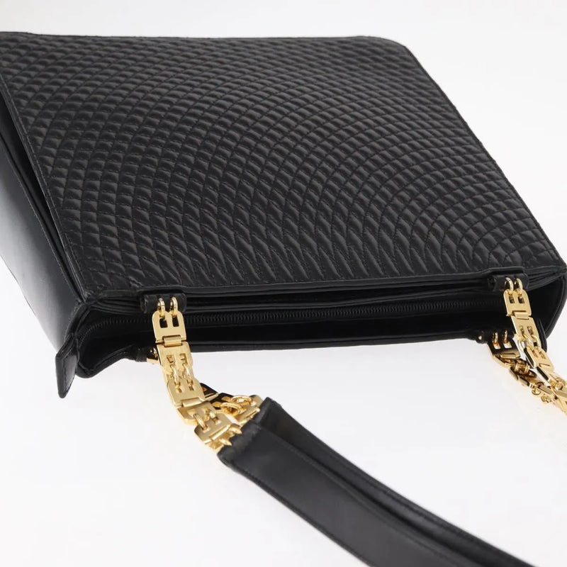 Bally Vintage Quilted Leather Black Bag