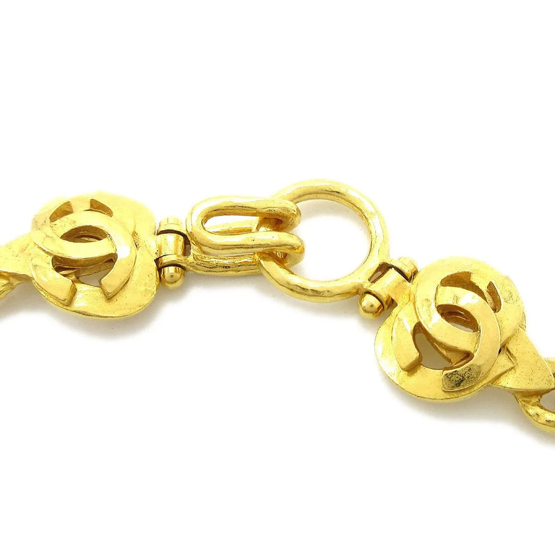 Chanel Cc Heart Pendant Metal Gold Gold_plated Jewelry