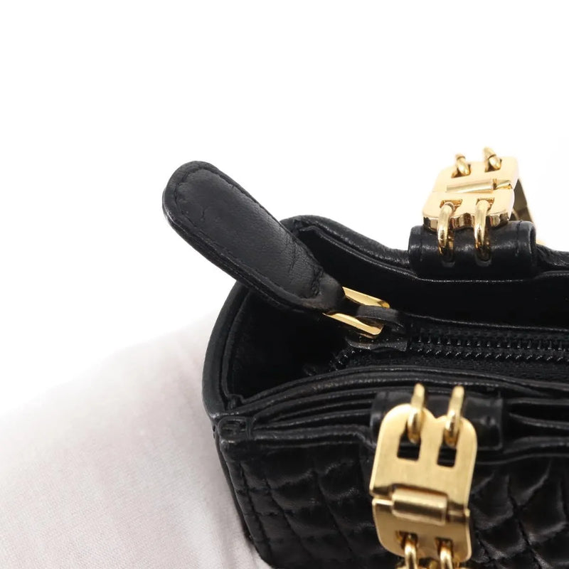 Bally Vintage Quilted Leather Black Bag
