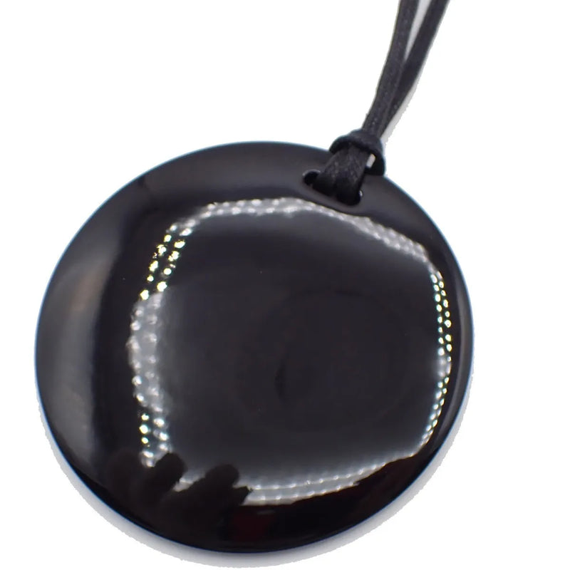 Hermes Necklace Buffalo Horn And Lacquer Blue Jewelry