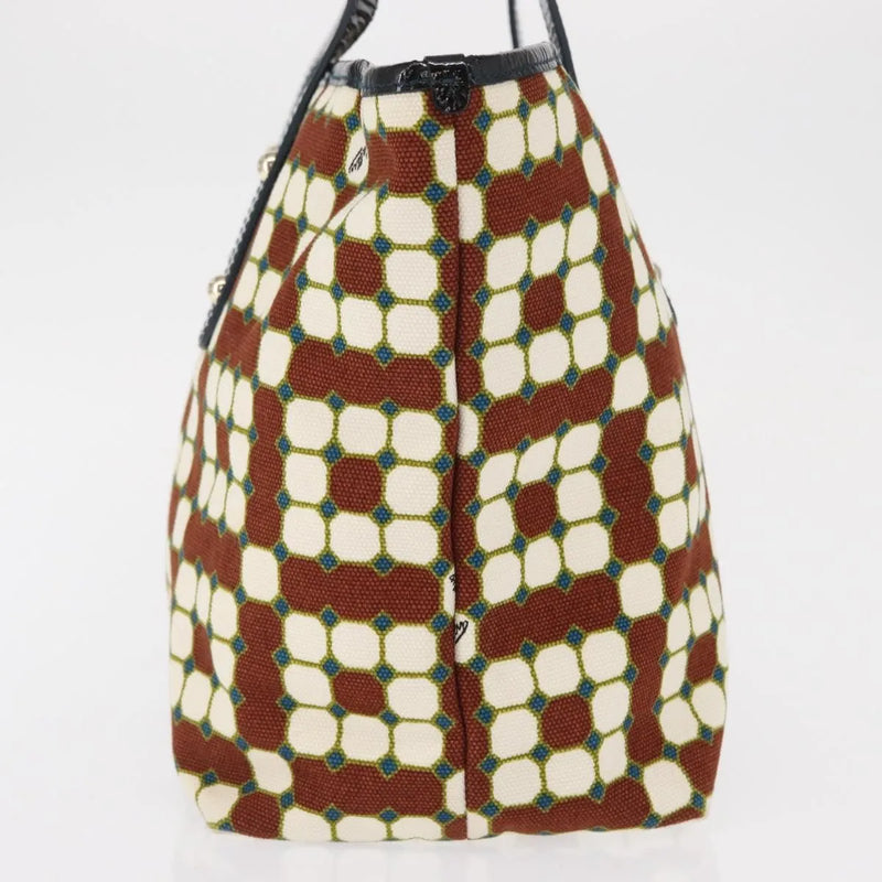 Bally Vintage Canvas Brown Bag