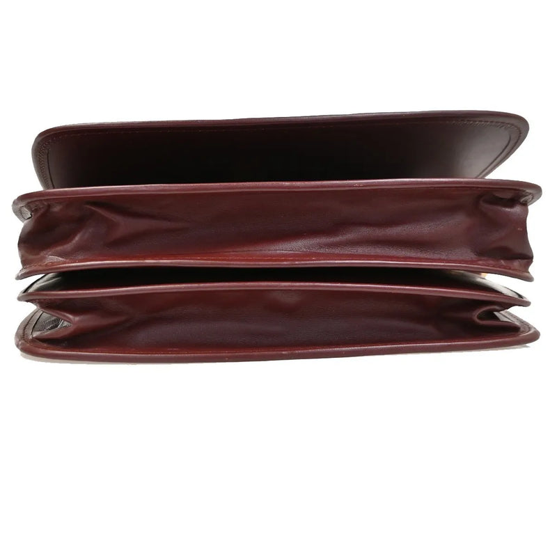Cartier Must De Leather Burgundy Bag