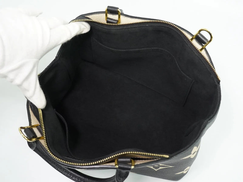 Louis Vuitton Petit Palais Bicolor Monogram Empreinte Giant Black Leather Bag
