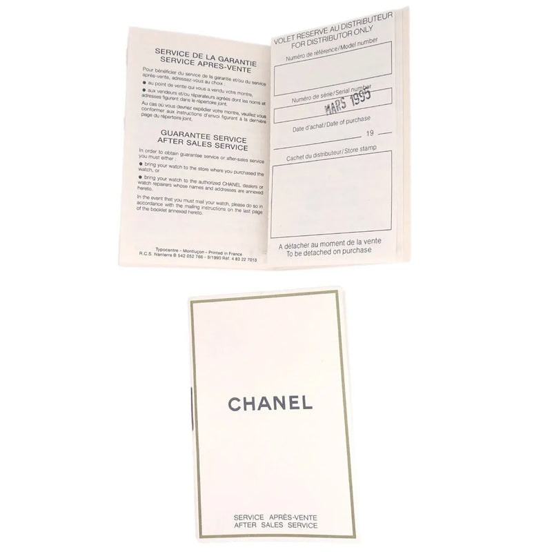 Chanel Premiere Rock Quartz Plated Metal And Leather Watch