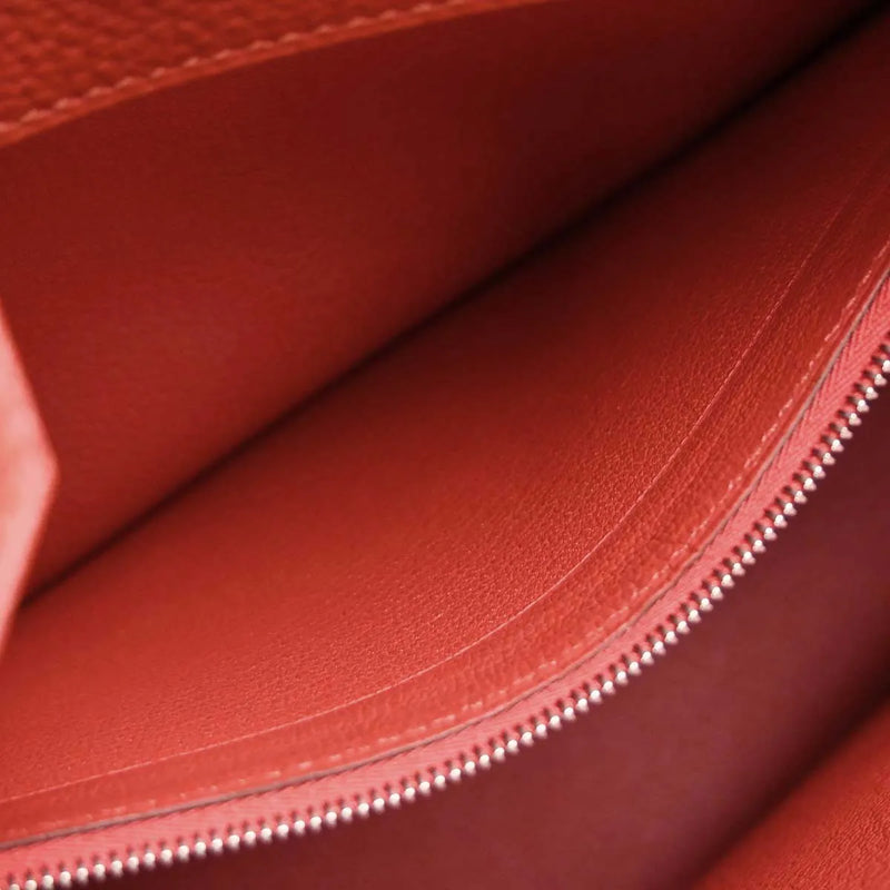 Hermes Birkin Red Togo With Palladium Hardware Leather Bag