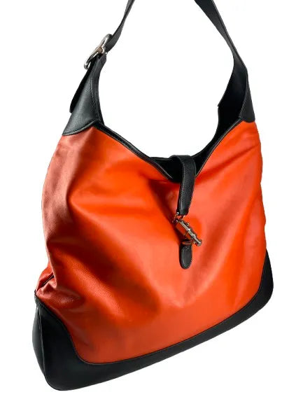 Gucci Jackie Original Shoulder Leather Orange Bag
