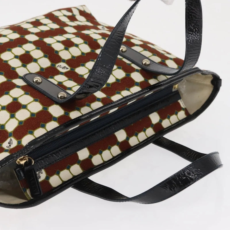 Bally Vintage Canvas Brown Bag