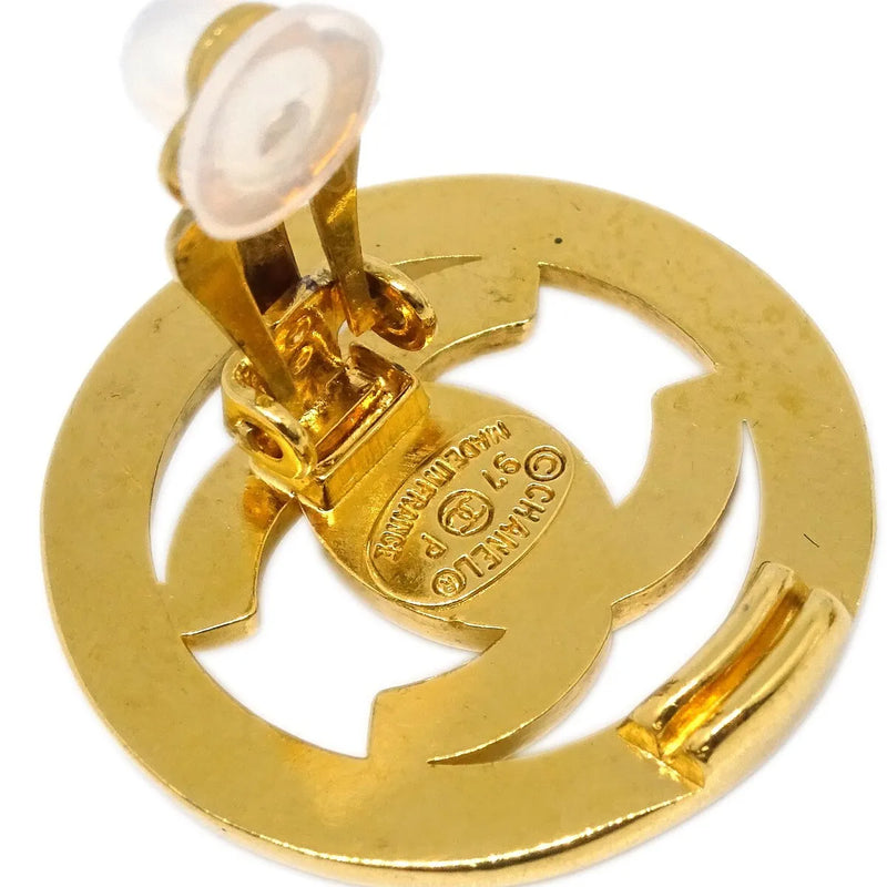 Chanel Cc Round Metal Gold Gold_plated Jewelry