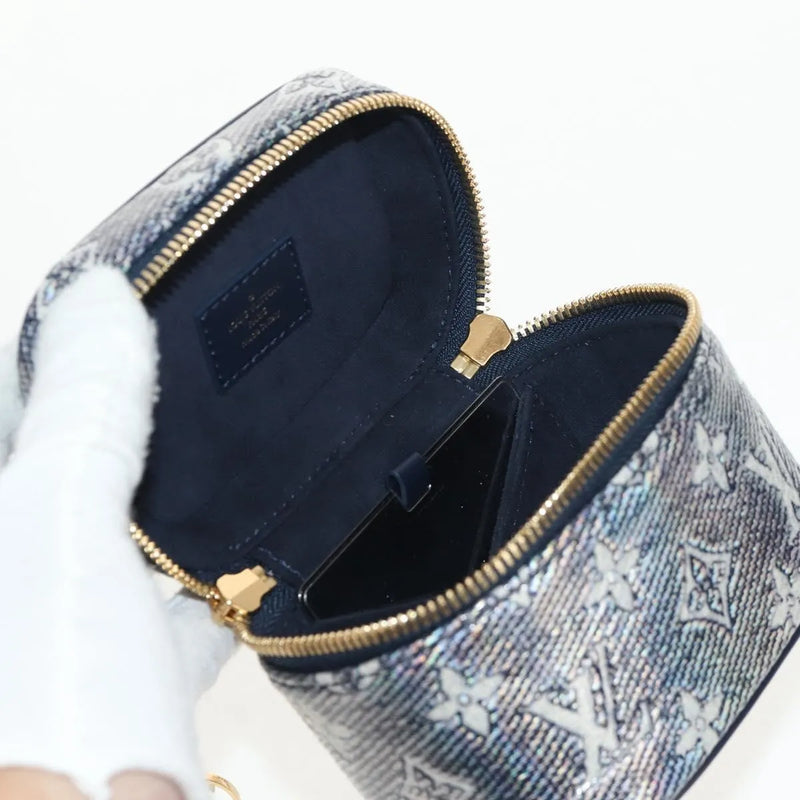 Louis Vuitton Vanity Case Monoglam Jacquard Canvas Navy Bag