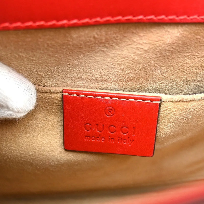 Gucci Sylvie Chain Leather Red Bag