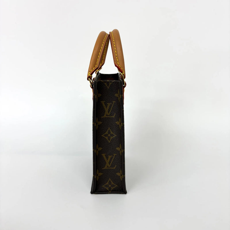 Louis Vuitton Petit Sac Plat Monogram Canvas Brown Bag