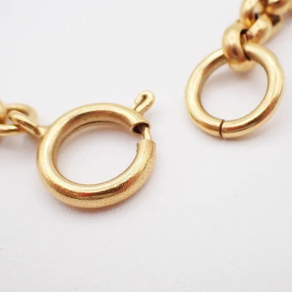 Chanel Vintage Cc Heart Pendant Long Metal Gold Gold_plated Jewelry