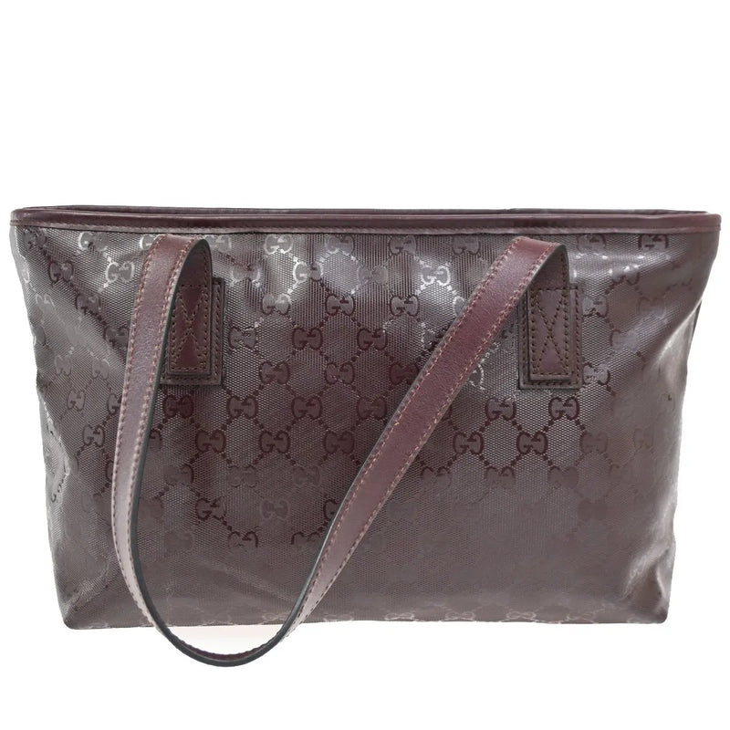 Gucci Plus Tote Gg Imprime Burgundy Pvc Bag